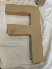 “FIFTY” paper mache letters (for Birthday, Anniversary, Retirement Decoration)