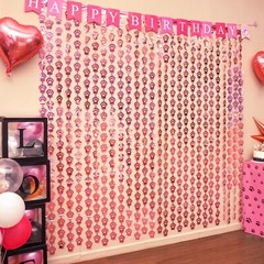 Cat Birthday Decorations, 2 Pack Pink Cat Paw Party Supplies 3.3×6.6 ft Foil …