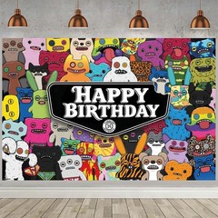 Fuggler Party Supplies Banner Backdrop Vinyl 5x3ft 7x5ft Birthday Decor