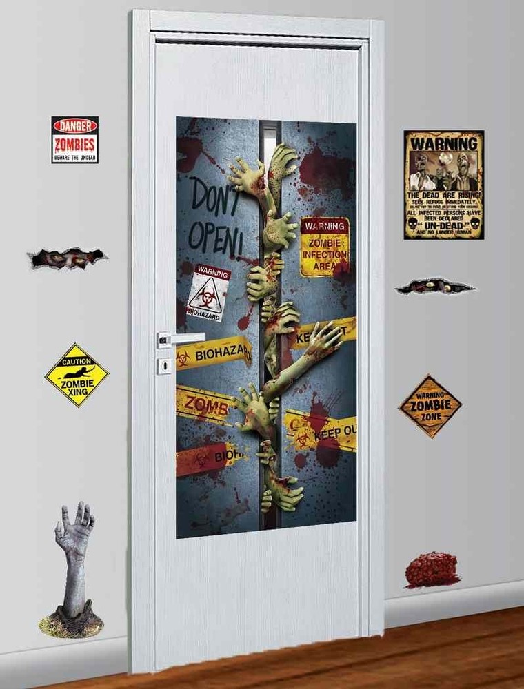 Zombie Decorating Kit Haunted House Halloween Party Wall Room Decoration