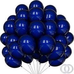 100 Pack 12 inch Navy Blue Latex Balloons – Round Dark Blue Balloons for Birt…