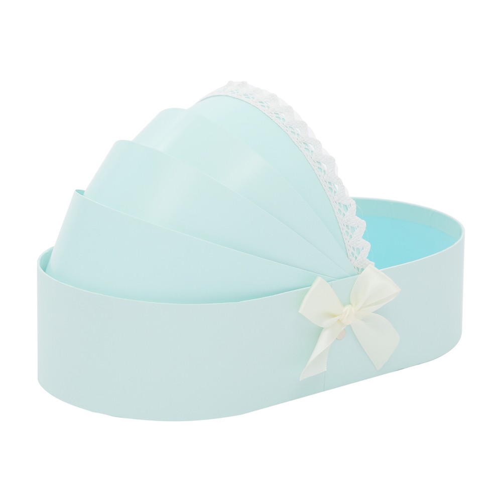 Baby Shower Crib Basket Shaped Cardboard Box Decorative Paper Mache