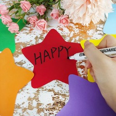 80 PCS Colored Star Shape Cutouts Cardboard Bulletin Board DIY Craft Decor