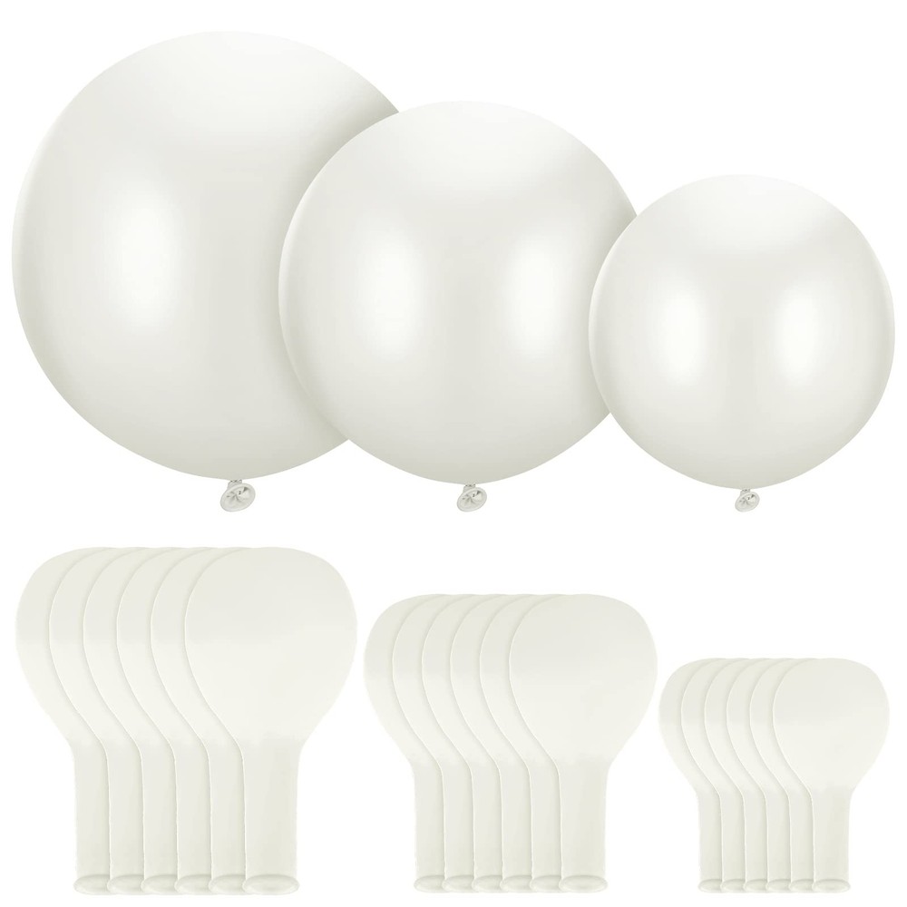 18 Pack 18/24 / 36 Inch Balloons Large Latex Giant Round Big Macaron Balloons…