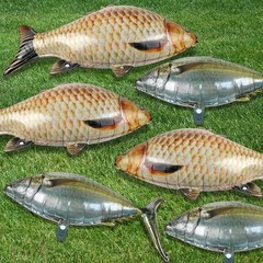 6 Pcs Fish Balloons,Inflatable Realistic Carp Tuna Fish Balloons for Gone Fis…