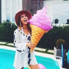 Inflatable Ice Cream Cone ~ Giant 36″ Inches (Choose Color Pink,Blue, or Purple)