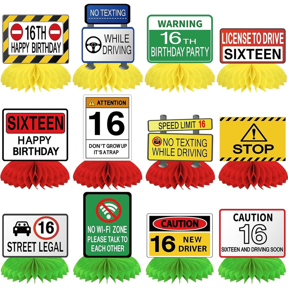 16th Birthday Driver License Party Decorations 12 Pcs Novelty License Set