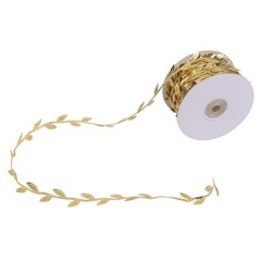 For DIY Craft Ribbon 30m Gold Silver Leaves for Events and Decorations